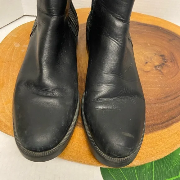 Zara Leather Slip On Boots - Picture 3 of 11